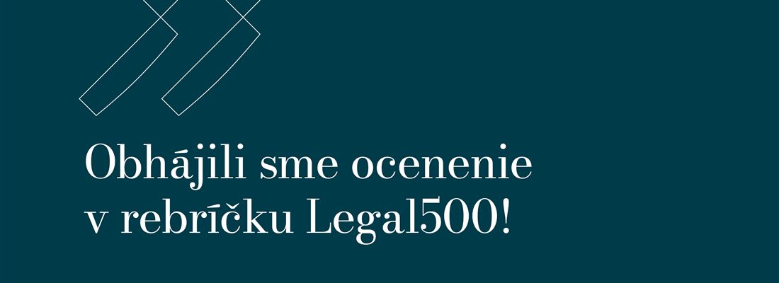 Hronček & Partners opäť v Legal500
